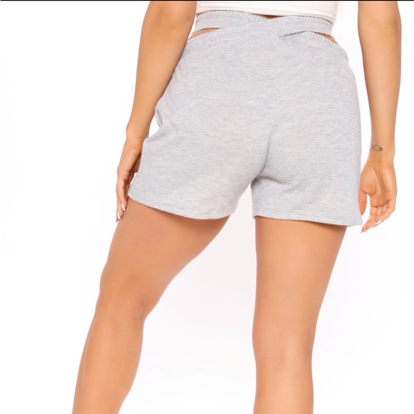 Cross My Mind Shorts - Heather Grey - Picture 3 of 8